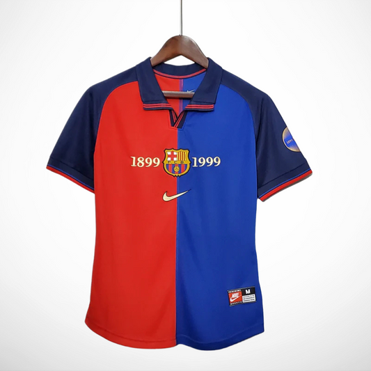 Camisa Retrô Barcelona Edição Comemorativa 100 Anos