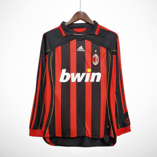 Camisa Retrô Milan 2006/07 I Manga Longa