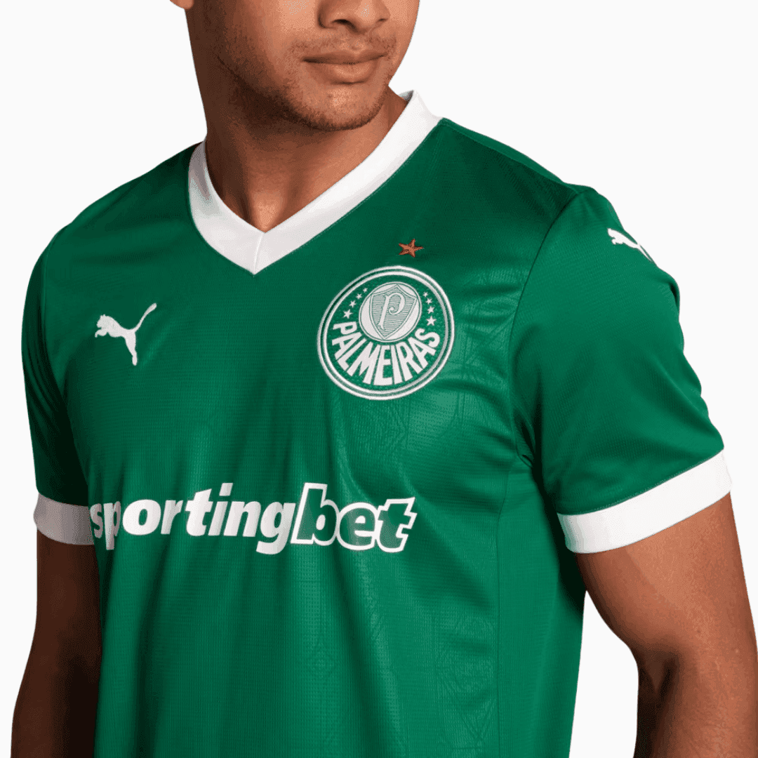 Camisa Puma Palmeiras 2025/26 I - R. Veiga N° 23